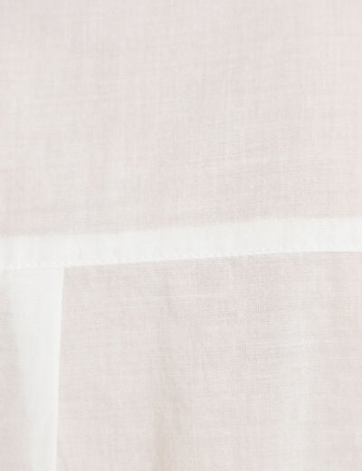 Chemise droite col classique manches 3/4 ecru femme
