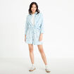 Short flare brod&eacute; Bridgerton bleu clair femme