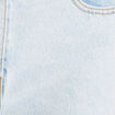 Jeans droit &agrave; revers denim bleach femme