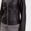 Veste droite zipp&eacute;e noir femme