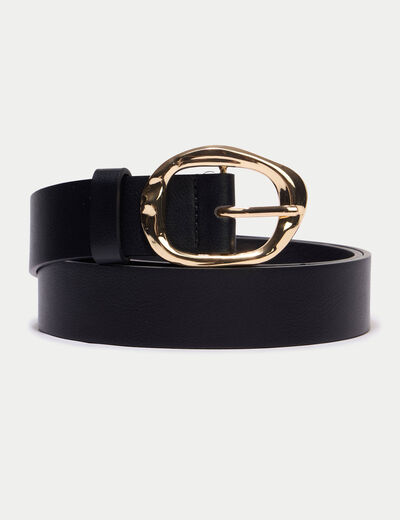 Ceinture fine noir femme