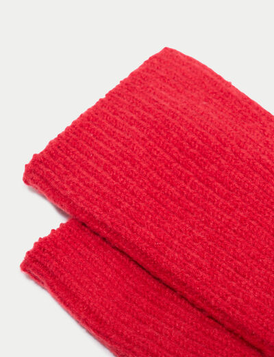 Chaussettes hautes rouge femme