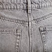 Jeans wide leg taille haute denim gris femme
