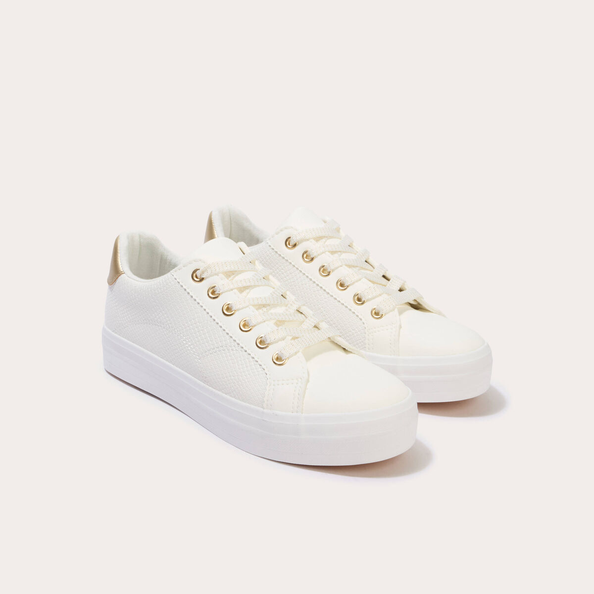 Basket ecru femme