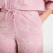 Pantalon large taille standard rose clair femme