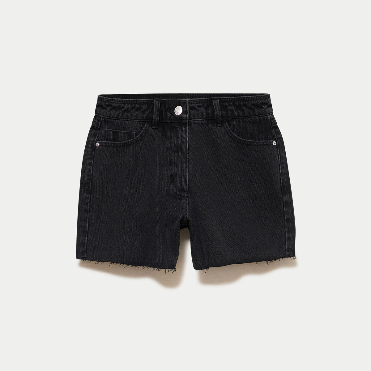Short en jean 5 poches denim noir femme