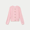 Gilet manches longues rose clair femme