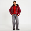 Gilet manches longues rouge femme
