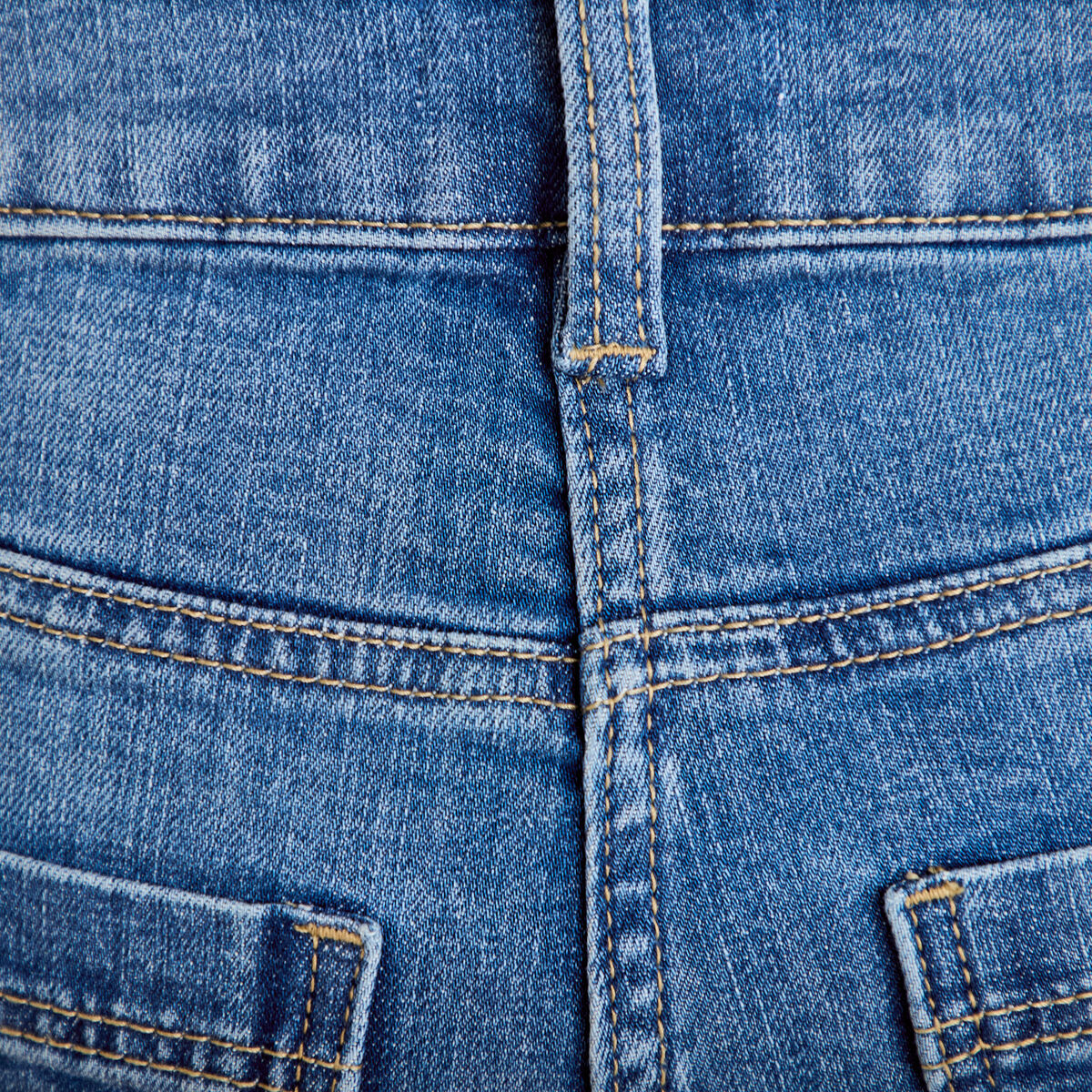 Jean wide leg cropped taille haute denim double stone femme