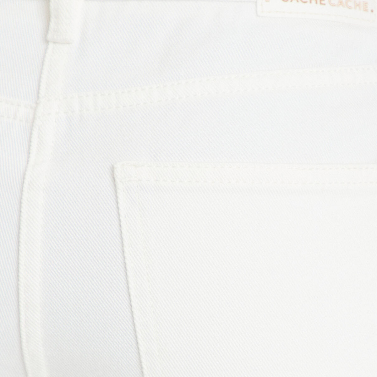 Jean bootcut cropped taille haute ecru femme