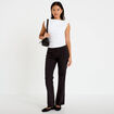 Pantalon flare noir femme