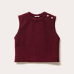 Pull sans manches violet fonc&eacute; femme