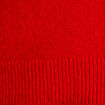 Gilet col v broderie manches longues rouge femme