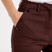 Pantalon bootcut &agrave; pont marron fonc&eacute; femme