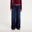 Jean bootcut ceinture amovible denim brut femme