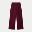 Pantalon bootcut taille standard bordeaux femme