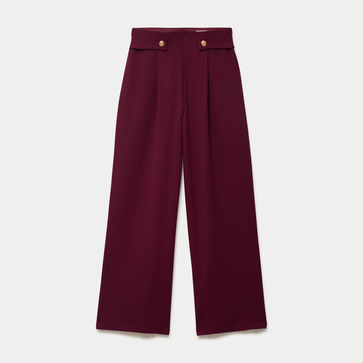 Pantalon bootcut taille standard bordeaux femme