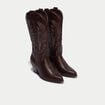 Bottes esprit western marron femme