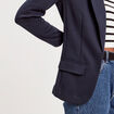 Veste blazer cintr&eacute;e bleu marine femme