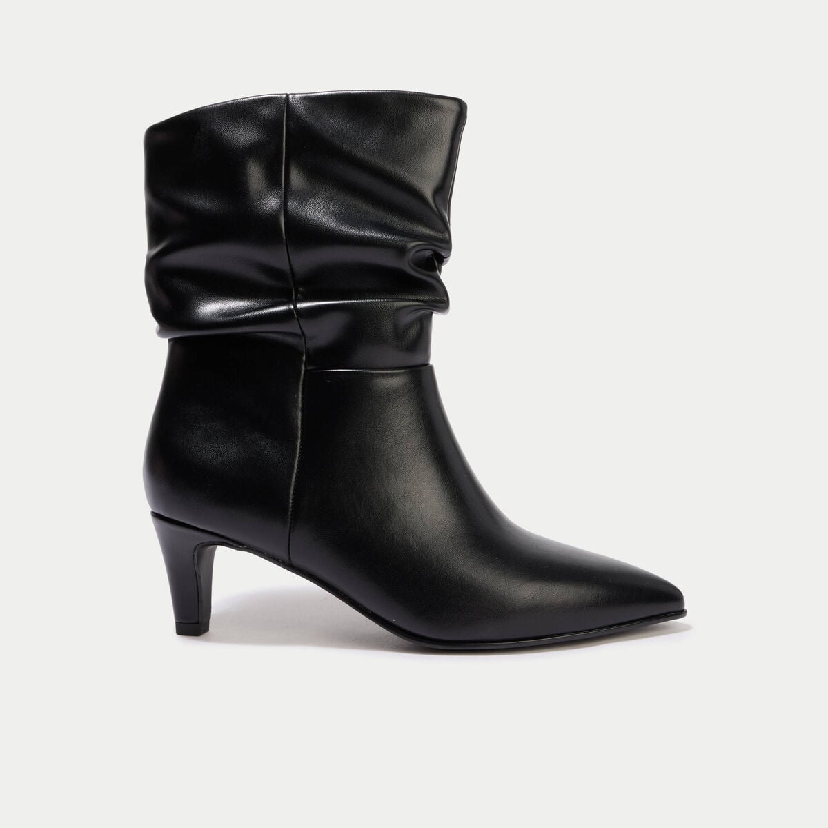 Bottes aspect daim noir femme