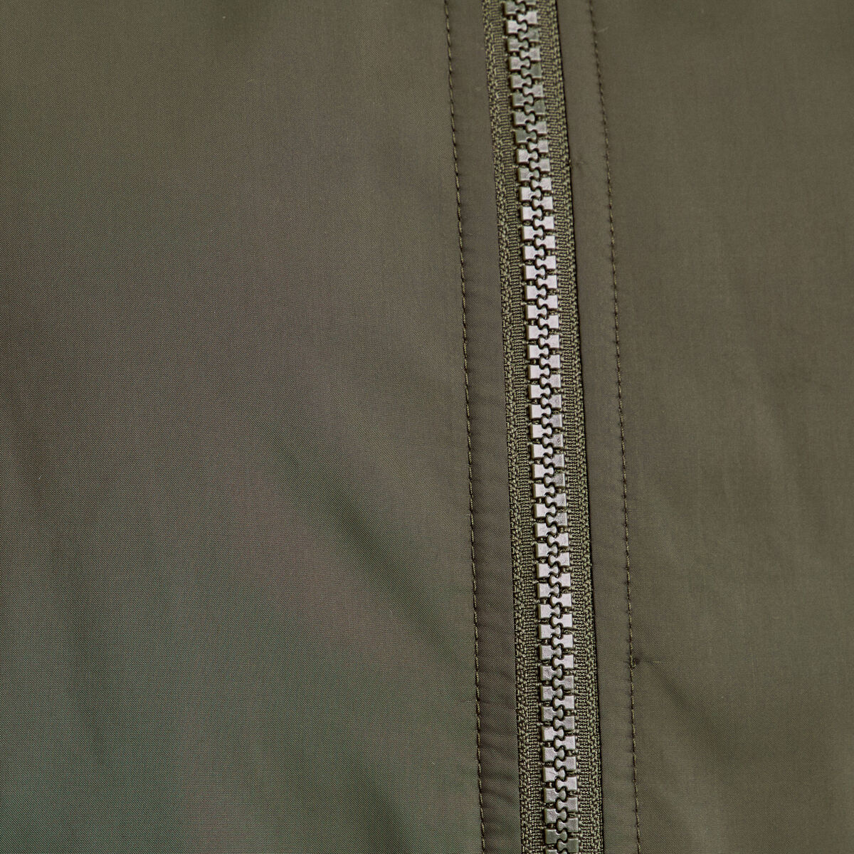 Parka r&eacute;versible &agrave; capuche vert kaki femme