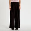 Pantalon large &agrave; pinces noir femme