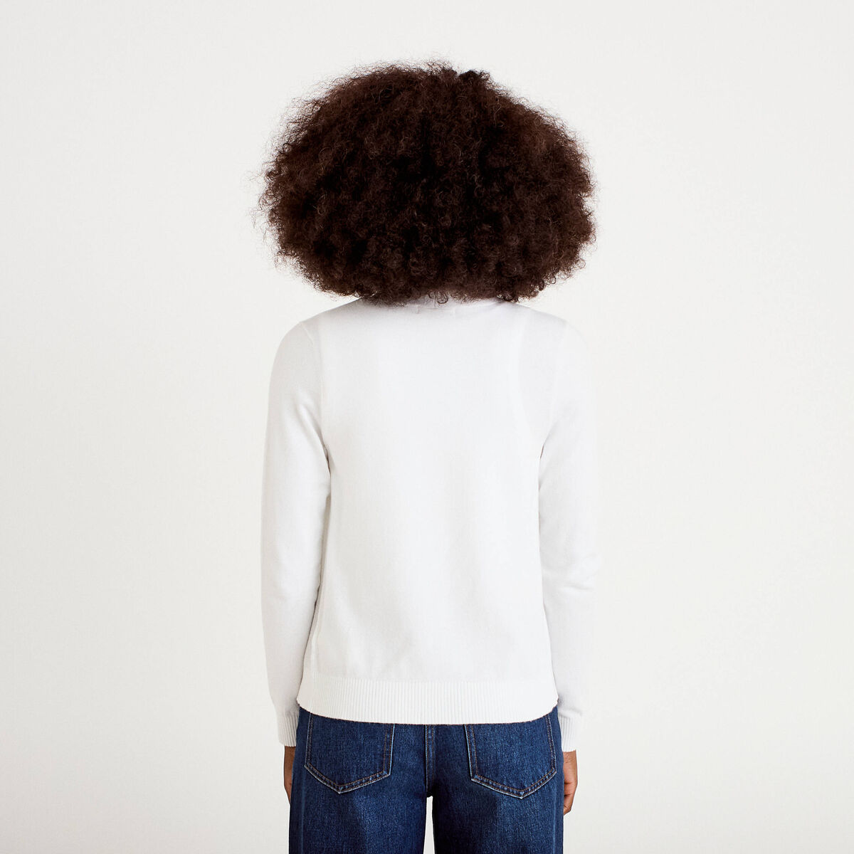 Gilet manches longues blanc femme