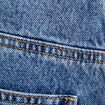 Jean mom cropped denim double stone femme