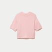 Pull manches courtes rose clair femme