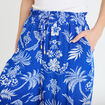 Pantalon large taille standard pliss&eacute; bleu roi femme