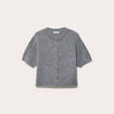 Gilet &agrave; d&eacute;tails de perles gris femme