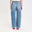 Jean wide leg imprim&eacute; denim double stone femme