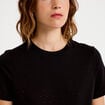 T-shirt col rond manches courtes noir femme