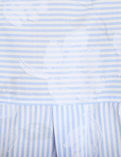 Chemise sans manches col am&eacute;ricain bleu ciel femme