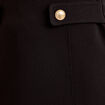 Jupe-short en maille avec boutons noir femme