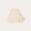 Gilet ajour&eacute; avec franges ecru femme