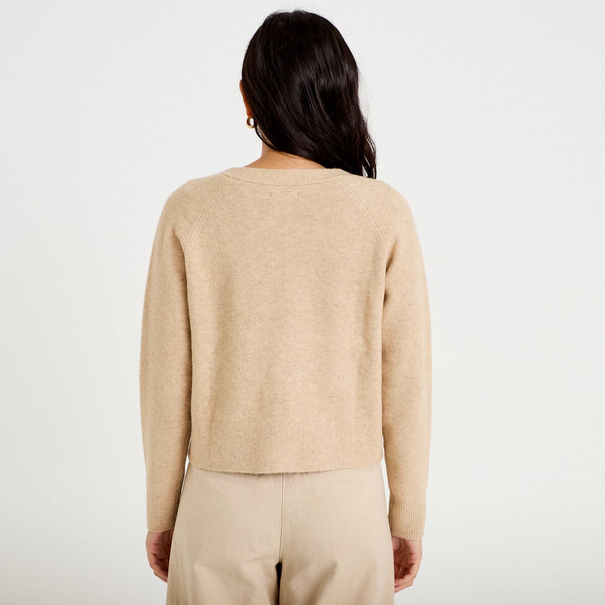 Gilet boutons coeur beige femme