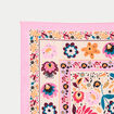 Foulard satin&eacute; soyeux rose clair femme