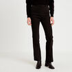 Pantalon bootcut taille haute noir femme