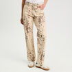 Pantalon droit marron fonc&eacute; femme