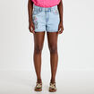 Short en jean avec broderie denim bleach femme