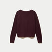 Gilet boutons coeur prune femme