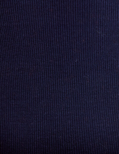 D&eacute;bardeur c&ocirc;tel&eacute; col rond bleu marine femme