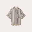 Chemise droite courte col classique blanc femme