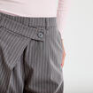 Pantalon barrel taille basse gris femme