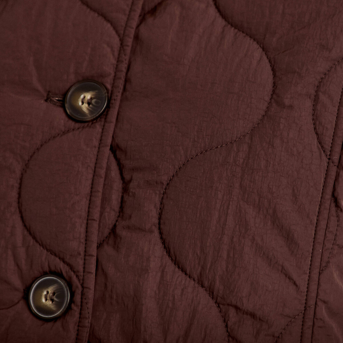 Veste ample manches longues marron fonc&eacute; femme