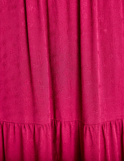 Jupe &eacute;vas&eacute;e longueur 3/4 dentelle rouge femme