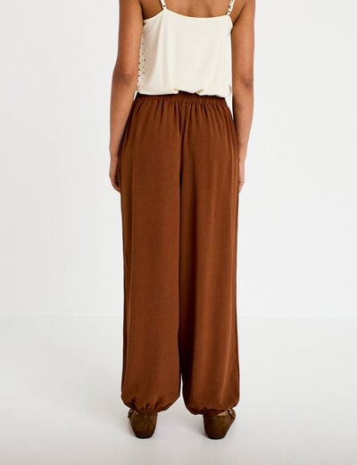 Pantalon bootcut taille standard marron femme