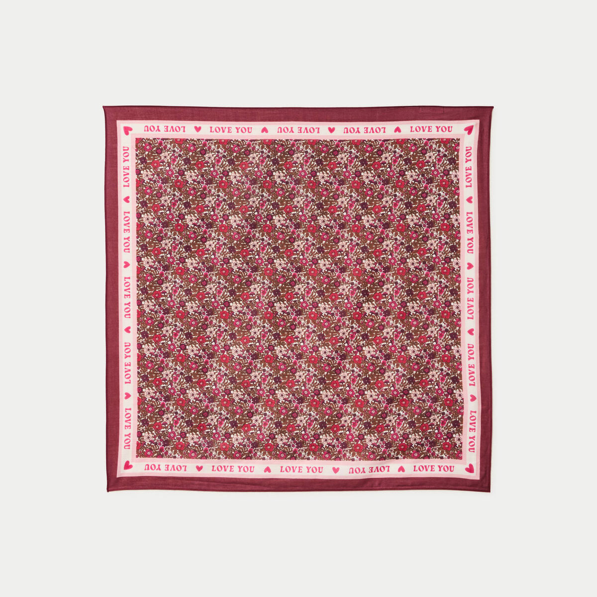 Foulard satin&eacute; soyeux rouge femme