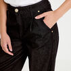 Jean wide leg taille haute denim noir femme